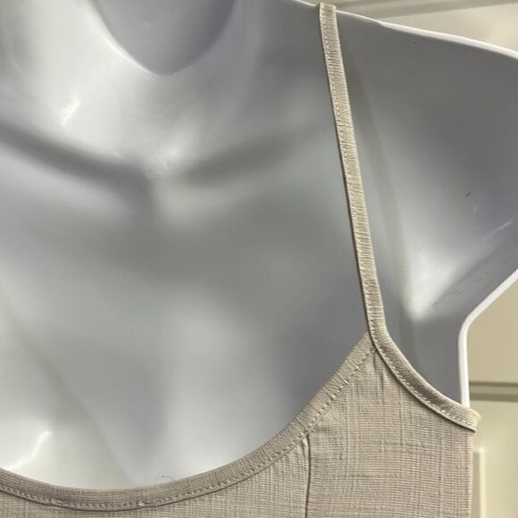 Free People Beige Last Rose Stretch Spaghetti Strap V-Neck Bodysuit- XS-NEW - Picture 8 of 11